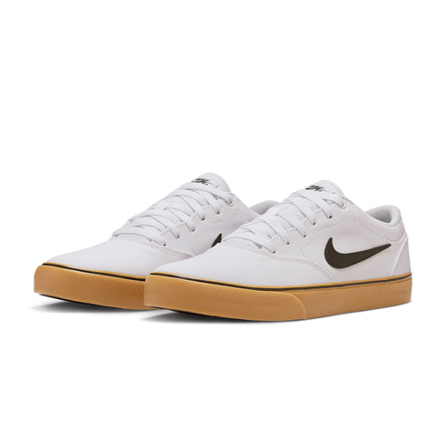 Nike Sb Chron 2 Cnvs Summit White/Black / White Gum Light Brown - Streetart.fr